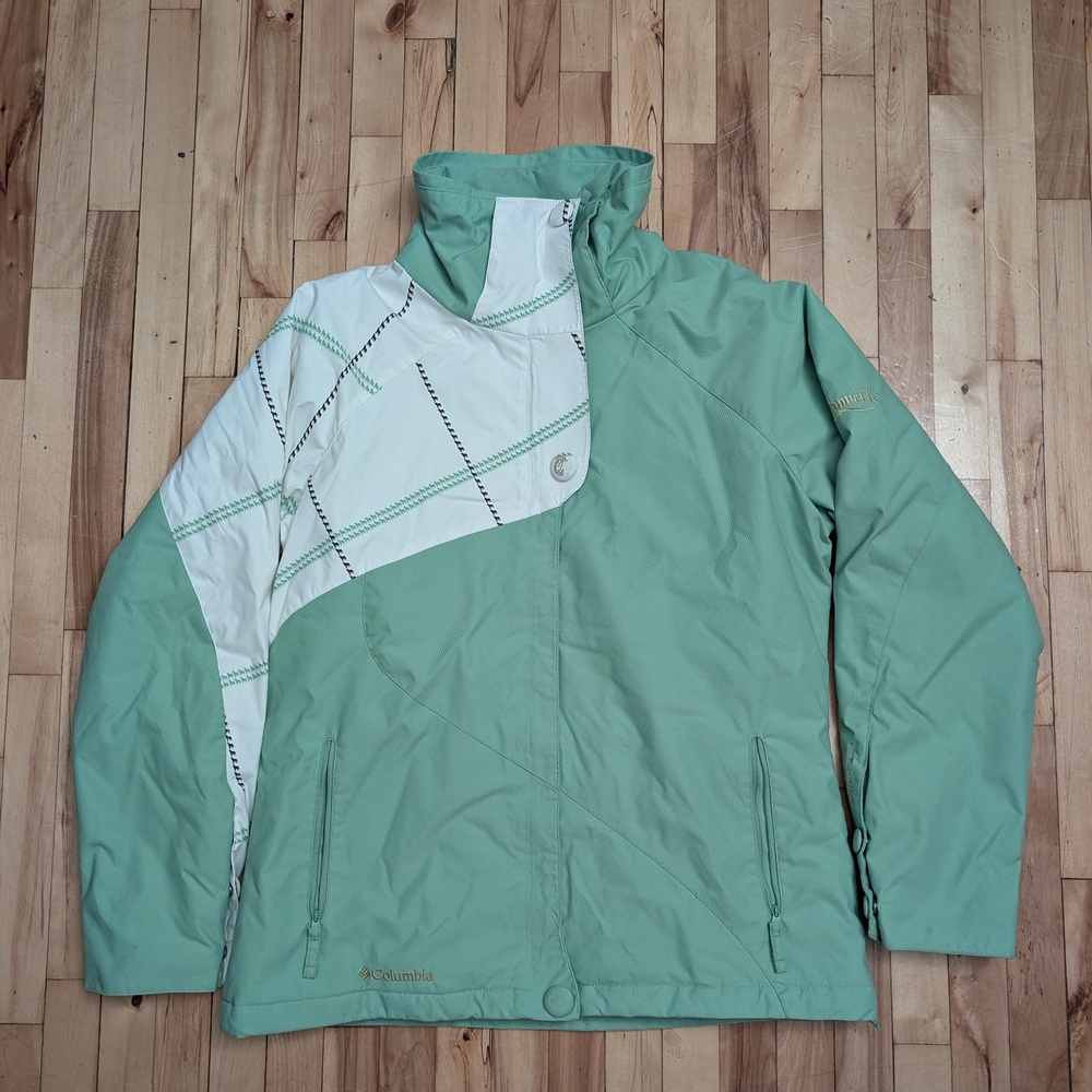 Columbia Green and White Women's Jacket